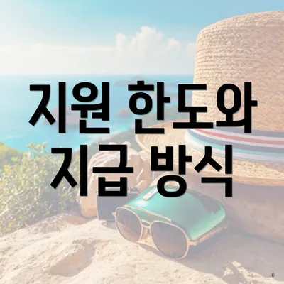 지원 한도와 지급 방식