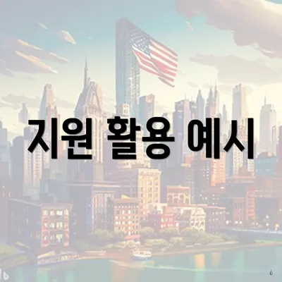 지원 활용 예시