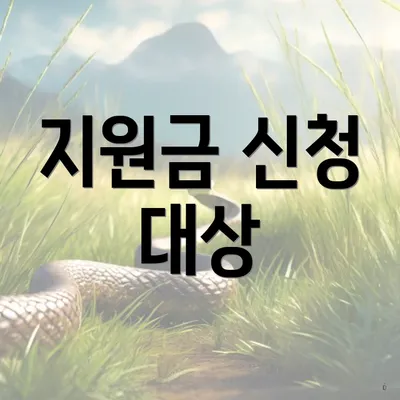 지원금 신청 대상