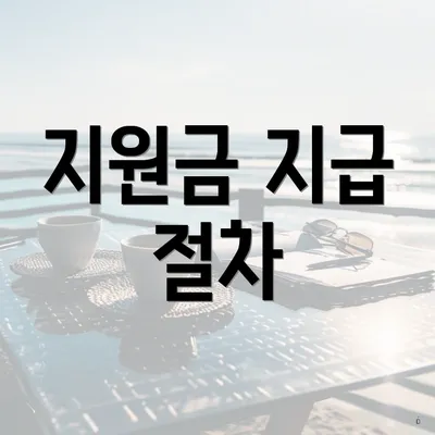 지원금 지급 절차