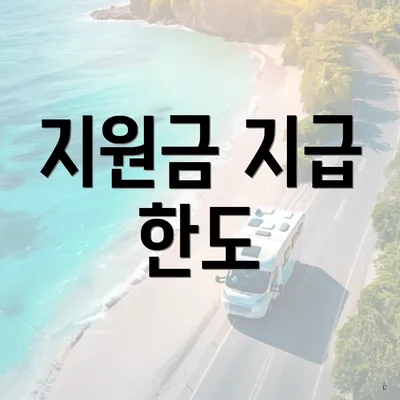 지원금 지급 한도