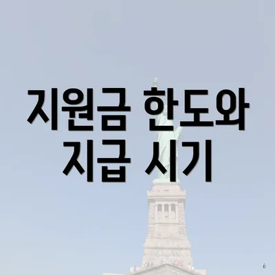 지원금 한도와 지급 시기