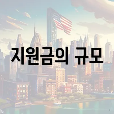 지원금의 규모