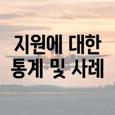 지원에 대한 통계 및 사례