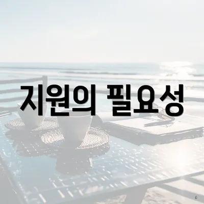 지원의 필요성