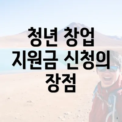 청년 창업 지원금 신청의 장점
