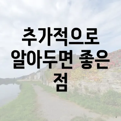 추가적으로 알아두면 좋은 점