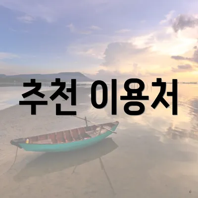 추천 이용처