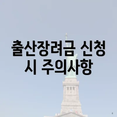 출산장려금 신청 시 주의사항