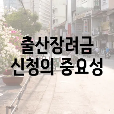 출산장려금 신청의 중요성