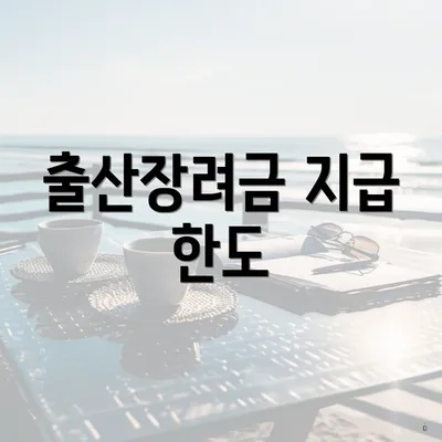 출산장려금 지급 한도