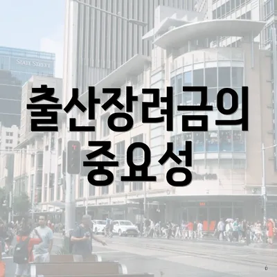 출산장려금의 중요성