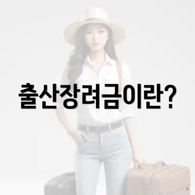 출산장려금이란?