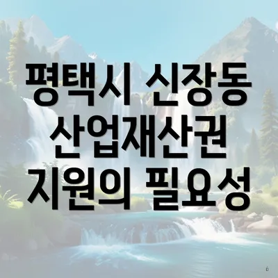 평택시 신장동 산업재산권 지원의 필요성