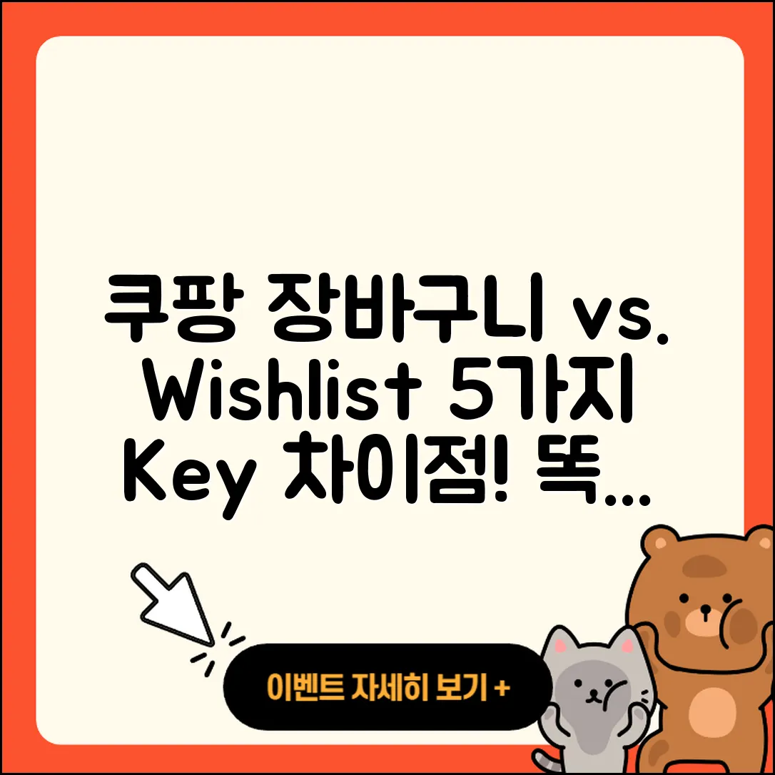 쿠팡 장바구니와 Wishlist의 5가지 차이점