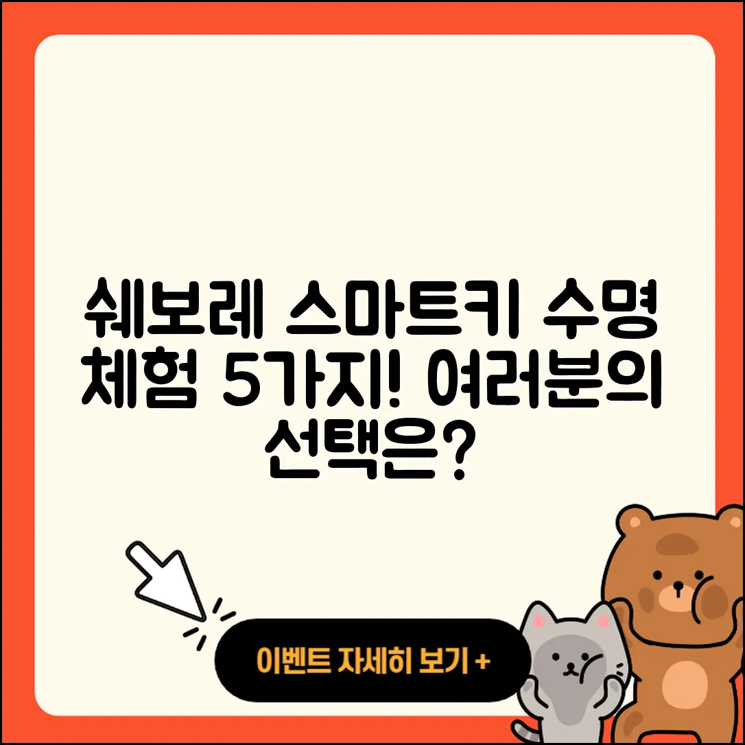 쉐보레 스마트키 수명 사용자 경험 5가지
