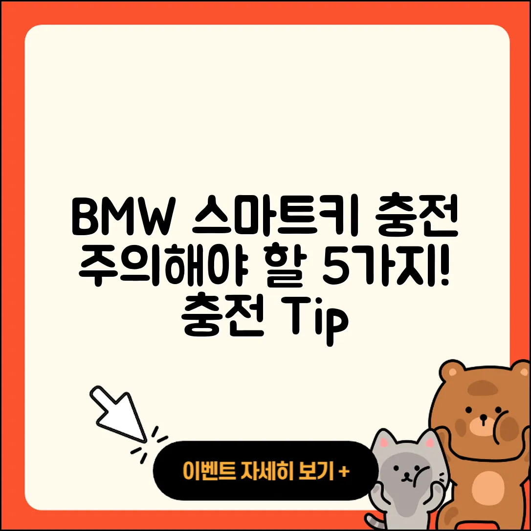 BMW 스마트키 충전 시 유의할 5가지 사항