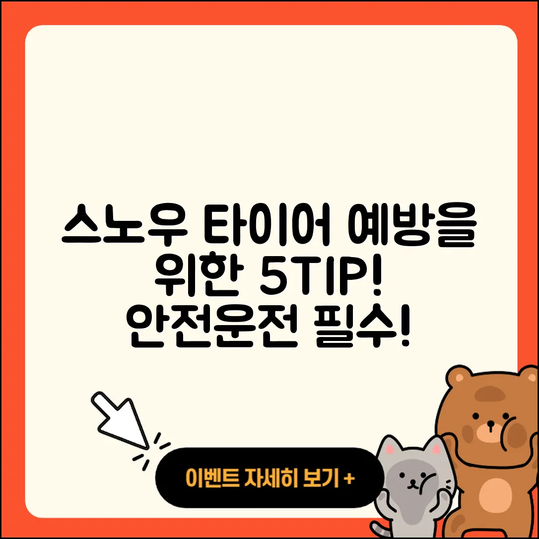 스노우 타이어 예방을 위한 5가지 팁