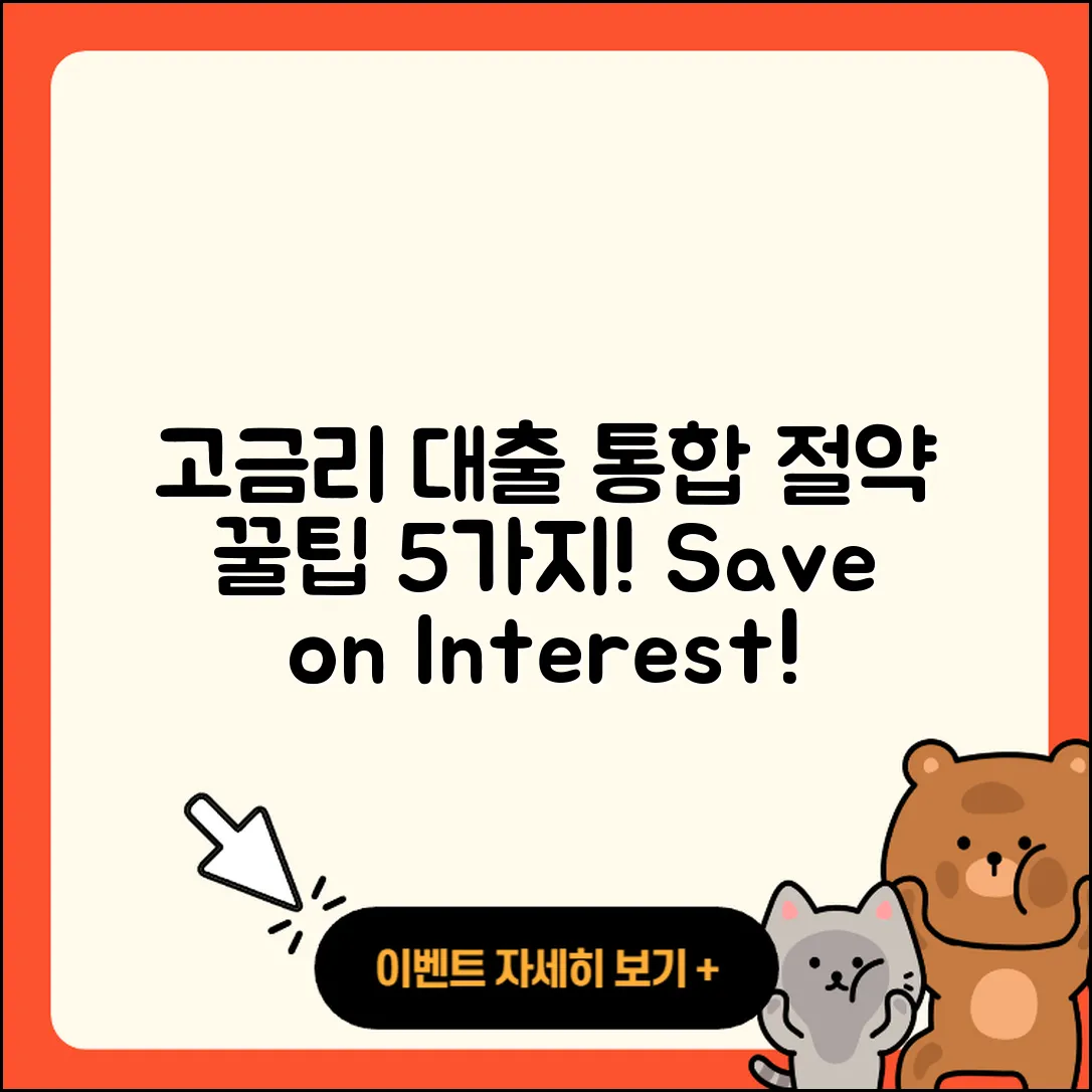 고금리대출 통합으로 절약하는 5가지 팁