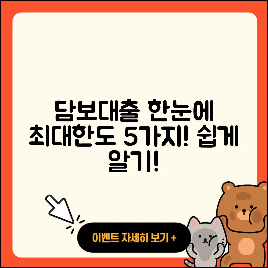 담보대출 최대한도 알기 쉬운 5가지 방법
