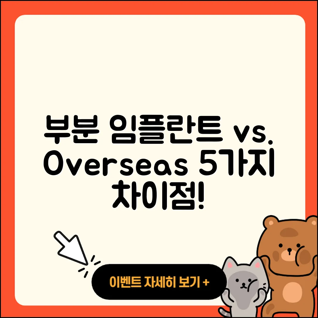 부분 임플란트와 해외 임플란트 5가지 차이점